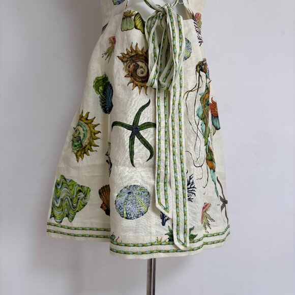 Alemais Cream and Green One Shoulder Sundress - Picture 11 of 14